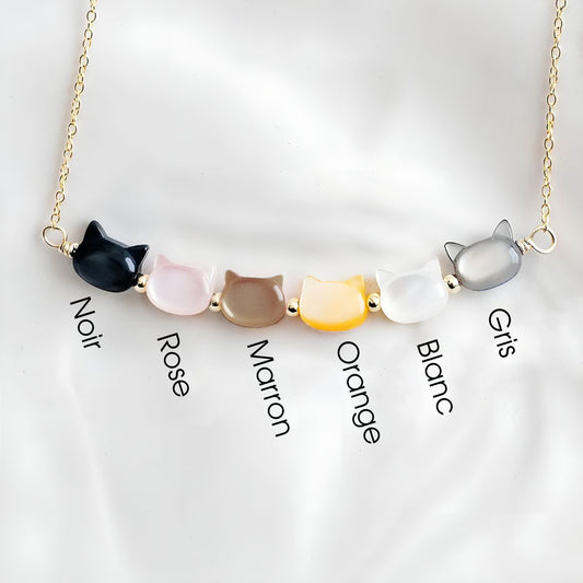 Miaura™ | Collier avec Pierre Précieuse et Forme de Chat