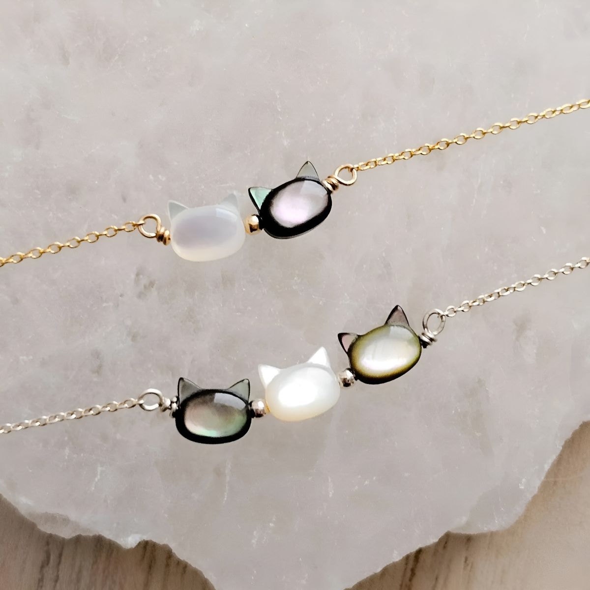 Miaura™ | Collier avec Pierre Précieuse et Forme de Chat