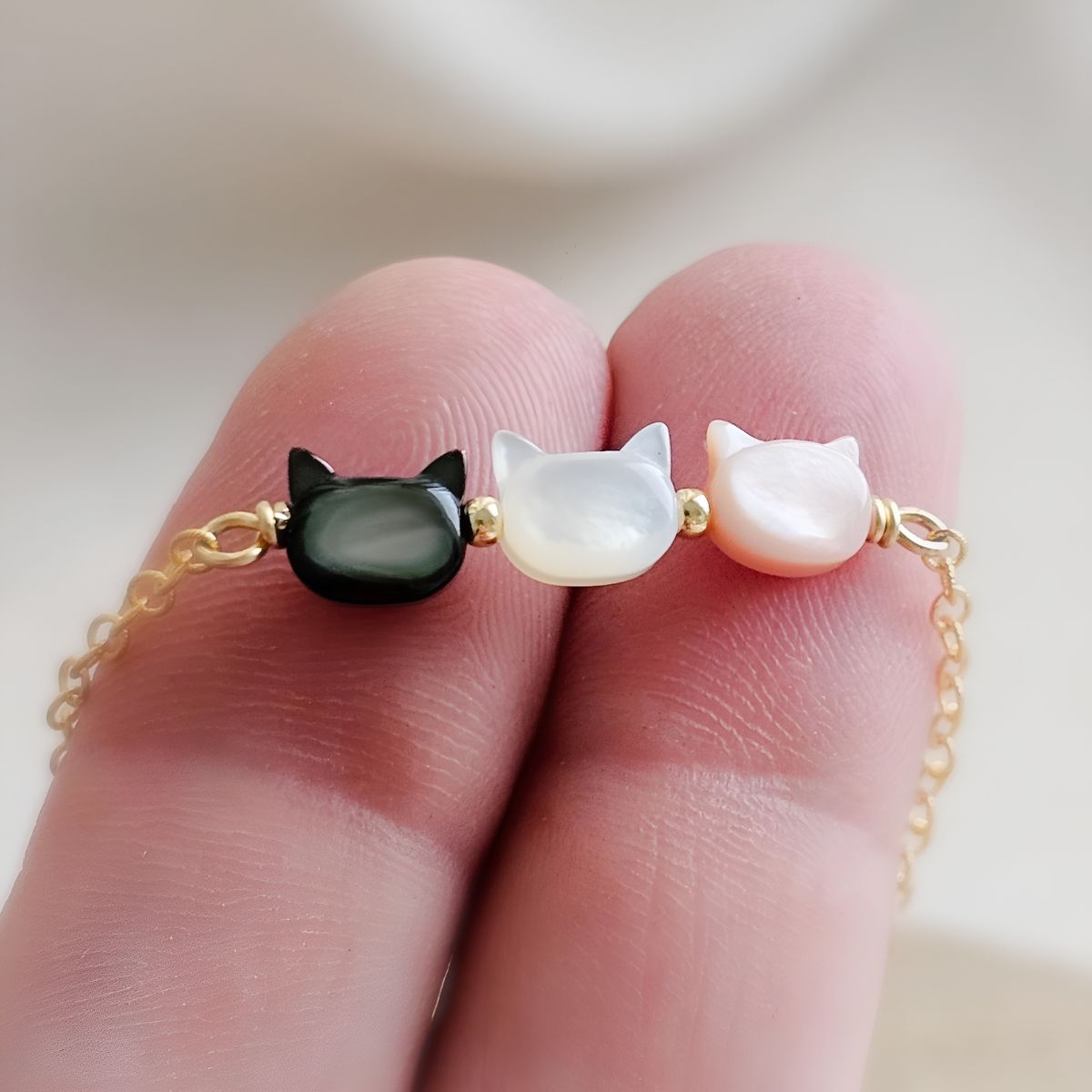 Miaura™ | Collier avec Pierre Précieuse et Forme de Chat