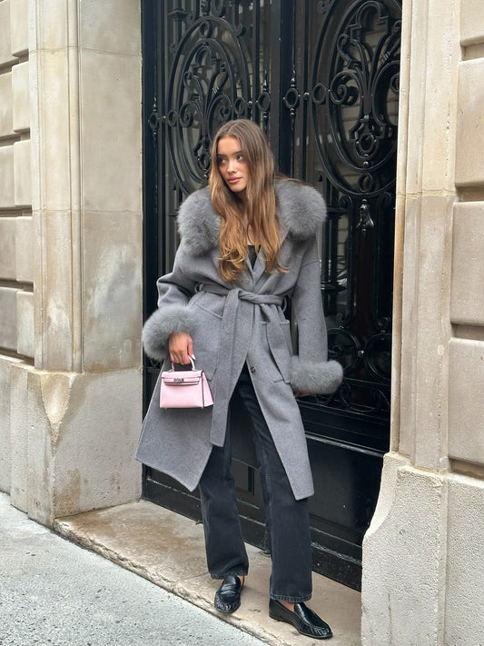 Hela - Manteau en cachemire à revers longs 